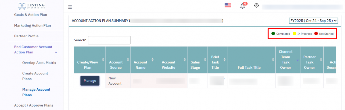 [Frontend] End Customer Account Action Plan: Manage Account Plans ...